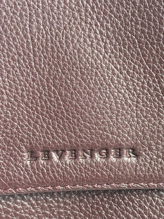 Levenger Burgundy Nylon Leather Backpack Drawstring Lightweight Travel Work Bag main image 6